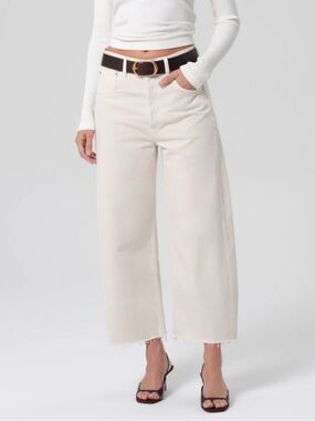 Citizens of Humanity Ayla Baggy Wide Leg Jeans Cream Almondette25